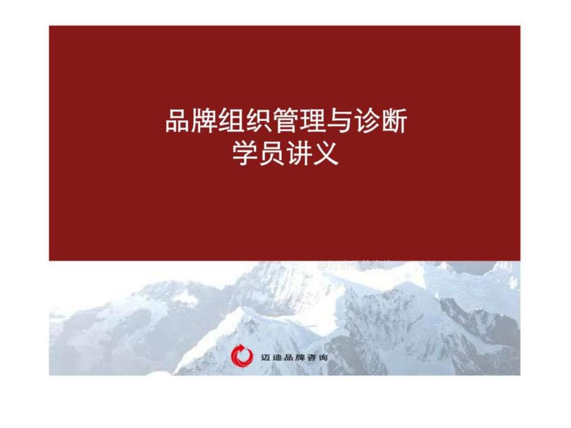 品牌組織管理與診斷 系統(tǒng)化打造高效品牌運(yùn)作體系